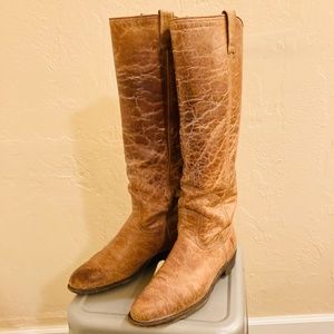 Frye Dorado Low tall leather boots - stone - women's size 8.5